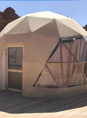 度假村露营基地创意网星空屋红打营卡外民宿户野pf01透明pvc球形