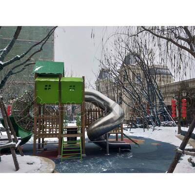 厂家生产塑木VS-20101区组合滑梯外大型儿童玩具公组园小合滑户梯