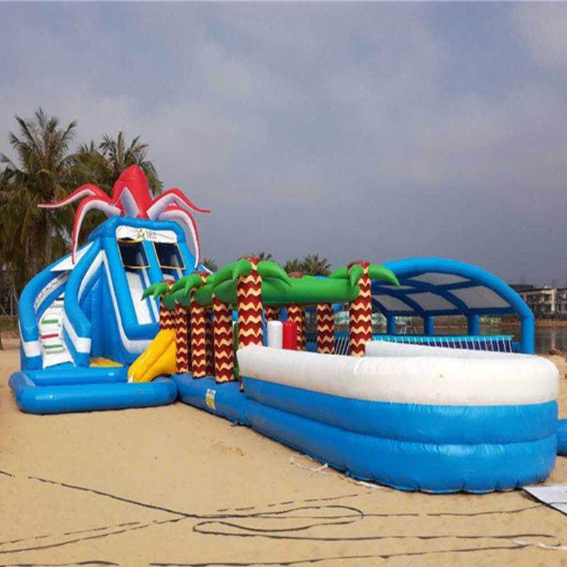 水上乐园大型充气滑梯儿童游乐设备充气淘气堡跳床城堡厂家直销