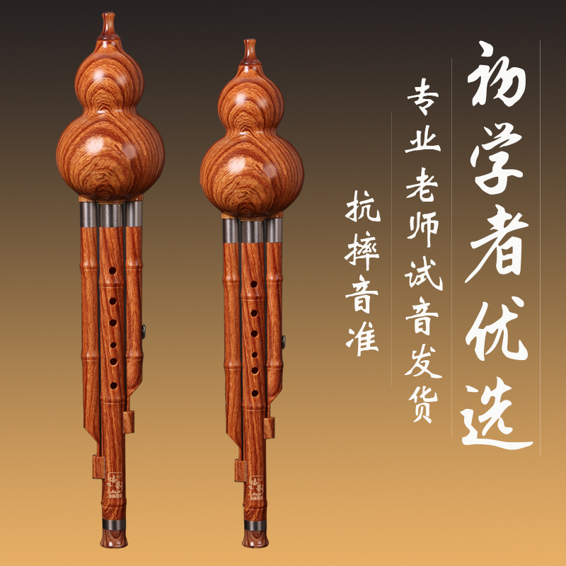 云南傣艺初学入门学生乐器胶木树脂仿红木葫芦丝C调降B调厂家直销