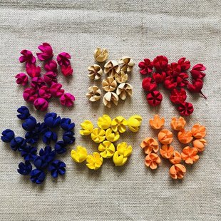 天然染色开口笑果子十字果干花 手工素材拍摄道具摆设zakka杂货