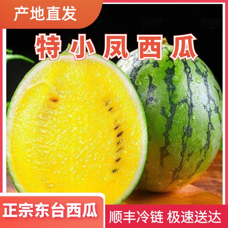 顺丰包邮正宗头茬东台特小凤西瓜黄心西瓜当季新鲜水果冰淇淋西瓜