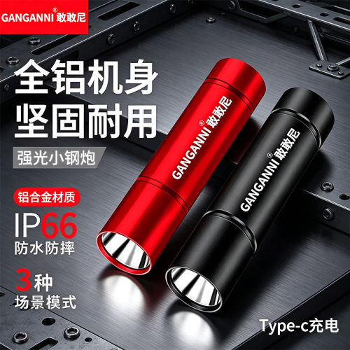 敢敢尼小手电筒强光远射可充电