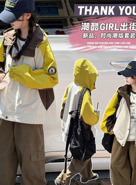 带帽化纤休闲风有帽不可拆女普通外套