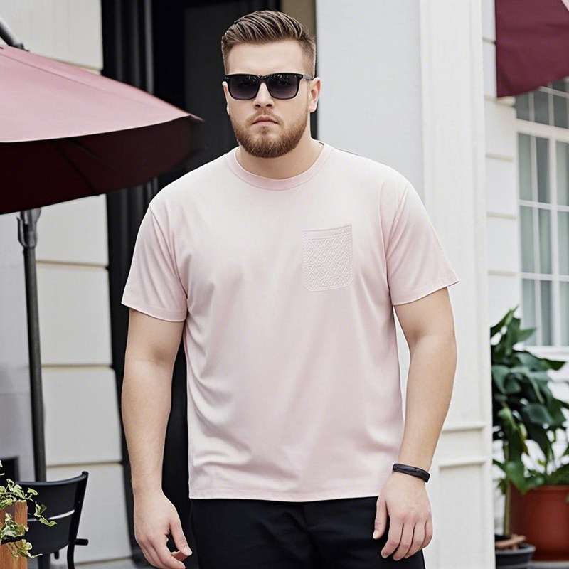 8XL【长绒棉】夏季大码宽松短袖T恤欧码吸汗显瘦半袖圆领肥佬汗衫,男装,T恤,淘宝优惠券,粉丝福利购,淘宝优惠卷