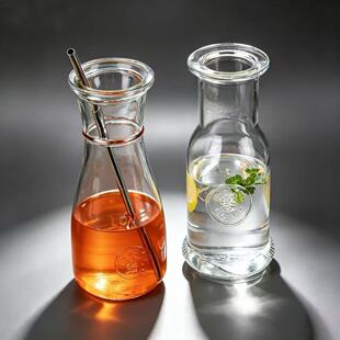加厚玻璃杯冷饮杯柠檬水奶茶杯子家用餐厅饮料杯沙冰杯自制果汁杯