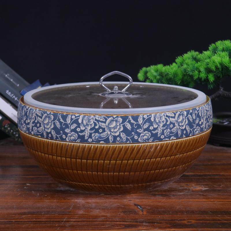 景德镇陶瓷酱菜缸餐厅商用带盖菜品展示缸超市酸菜干菜成列大号盆
