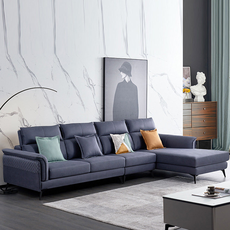 九天家私现代简约科技布艺沙发客厅北欧大小户型转角贵妃组合落地
