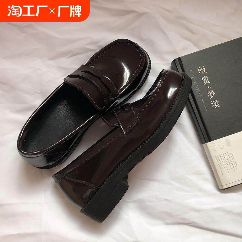 小皮鞋日系女jk制服鞋春秋学生低跟学院风平底百搭通勤乐福鞋单鞋