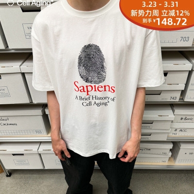 CELLAGING人类简史印花短袖T恤