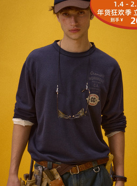 化学制品 25AW 工装系列 工装长袖T恤 T4_NVY/GRY_LONGSLEEVES