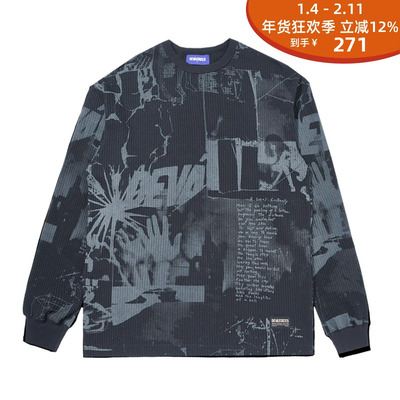 DEVA华夫暗纹卫衣长袖