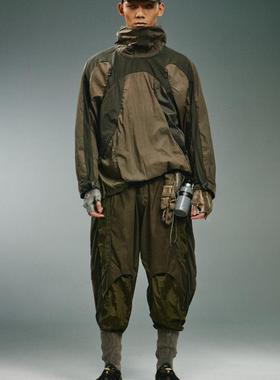 HAMCUS 24SS 高领可收纳连帽夹克 ZM00324-1 隐形拉链袋 春秋