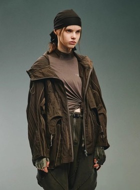 HAMCUS 24SS 层次感异型连帽夹克 VM01524-1 TM