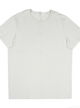 CELL AGING 不对称拼缝圆领短袖 宽松休闲百搭上衣