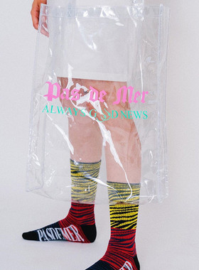 现货 潮玩艺 PAS DE MER 街头潮流PVC品牌LOGO文字印花购物袋