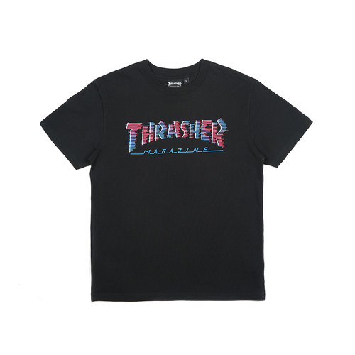 THRASHER速度线LOGO短袖T恤