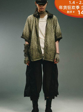 HAMCUS 24SS 纹路渲染翻领五分袖夹克 ZM00624-1