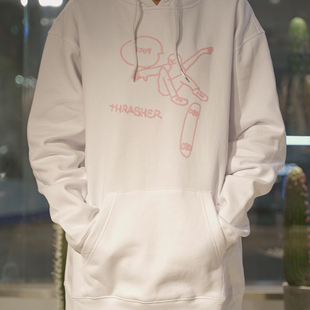 THRASHER 日版印花连帽衫 HOODIE 火焰滑板