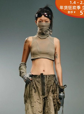 HAMCUS 24SS 短款修身背心 SM03224-1 无袖短款