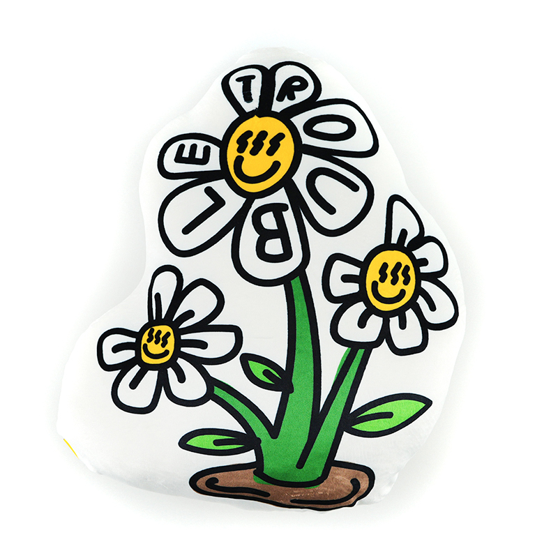 TROUBLESMILE印花抱枕靠枕