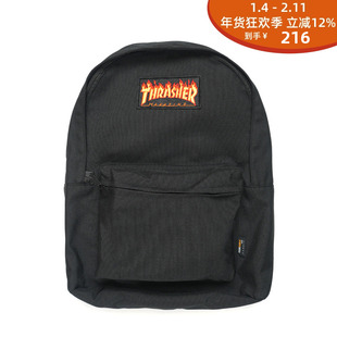THRASHER 火焰标立体大兜拉链双肩包 CORDURA BACKPACK
