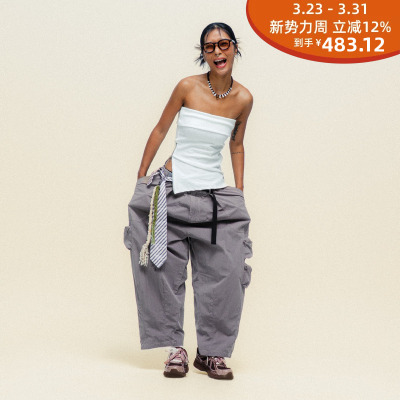 多口袋经典廓形工装裤