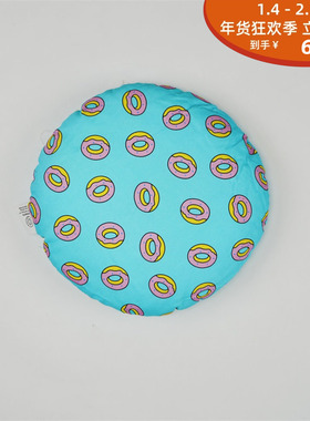 ODD FUTURE 蓝色甜甜圈抱枕靠垫时尚百搭休闲潮流