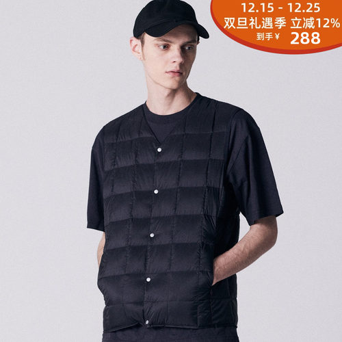 日系休闲拉链纽扣羽绒马甲TAION