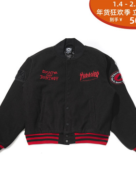 THRASHER 五角羊头棒球夹克 VARSITY JACKET 23AW 滑板外套