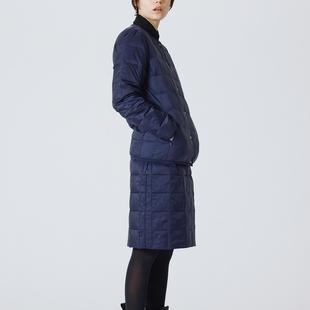 24AW DOWN BASIC纽扣羽绒方格短裙 BOX SKIRT BASIC TAION
