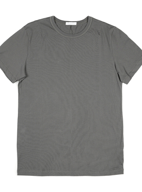 CELL AGING 压线剪裁圆领短袖T恤 百搭舒适纯棉T恤