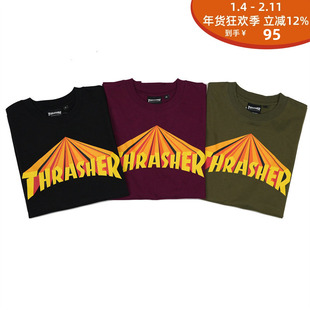 THRASHER 60年代流行LOGO短袖POP S/S T-SHIRT 百搭宽松时尚T恤