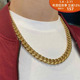 潮玩艺 Miami THE 现货 GOLD GODS Cuban 金色10MM古巴项链