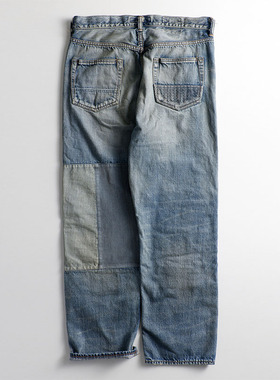 FDMTL 24SS 不规则贴布牛仔裤 日系复古 SLIM FIT DENIM CS109