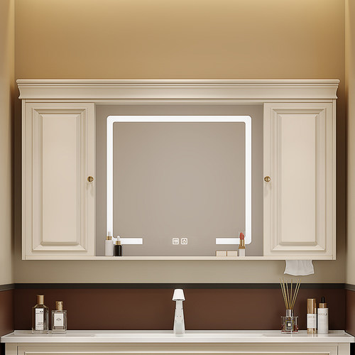 法式风水镜柜浴室挂墙式收纳一体