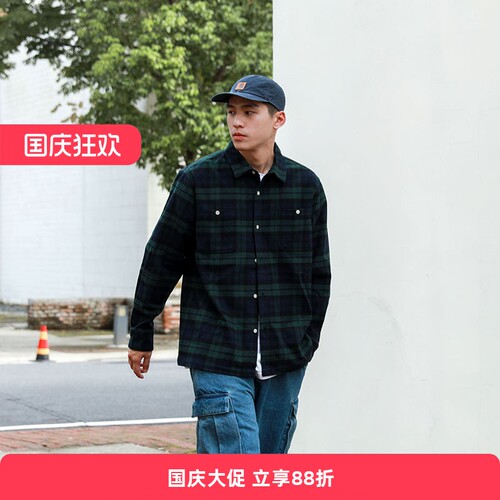 radium日系磨毛法兰绒休闲衬衫