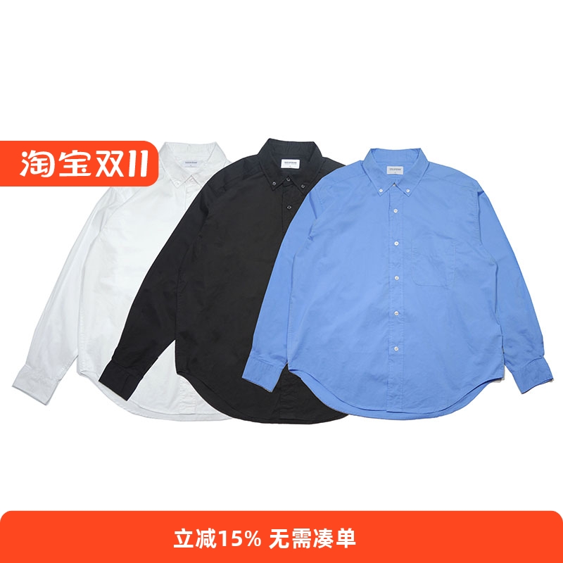 RADIUM翻领长袖日系廓形衬衫