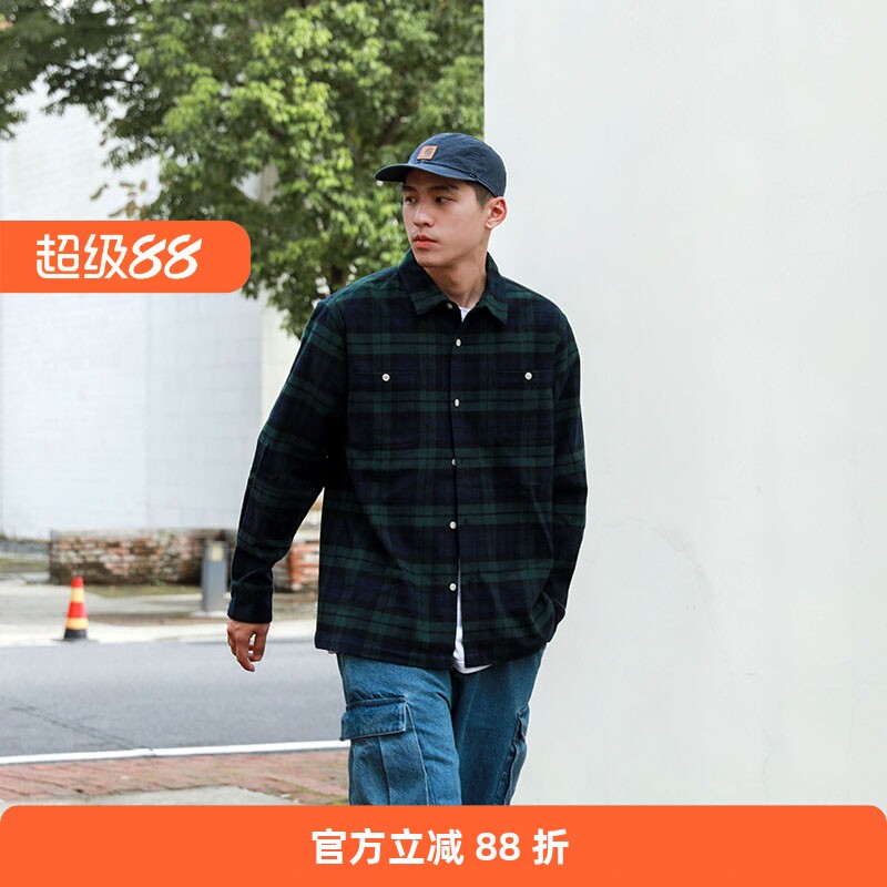 radium日系磨毛法兰绒休闲衬衫图片