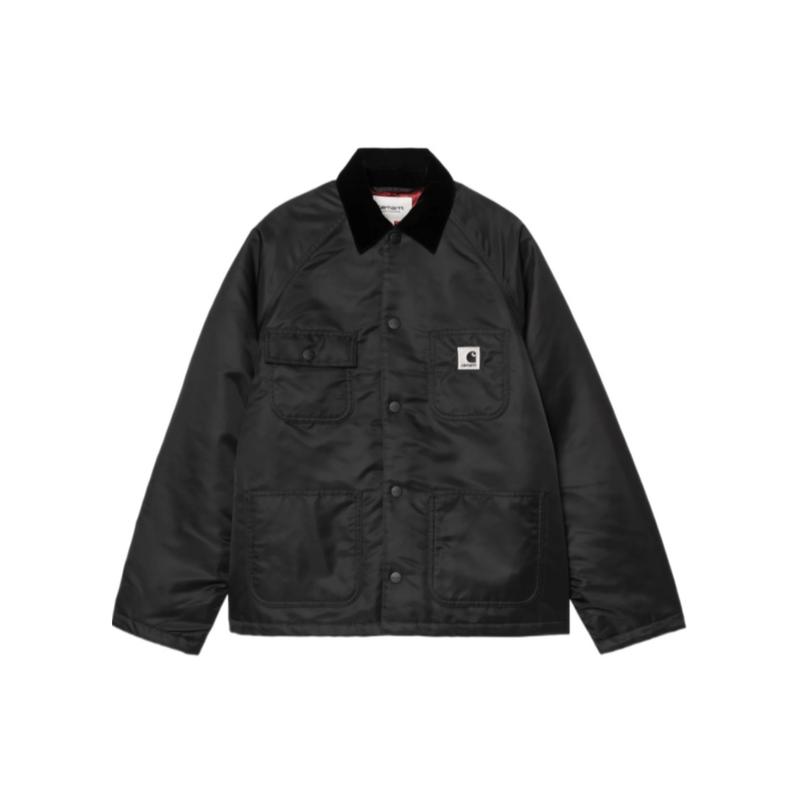 CARHARTT WIP女式短外套菱形绗缝尼龙双缝线可调袖口四口袋天鹅绒