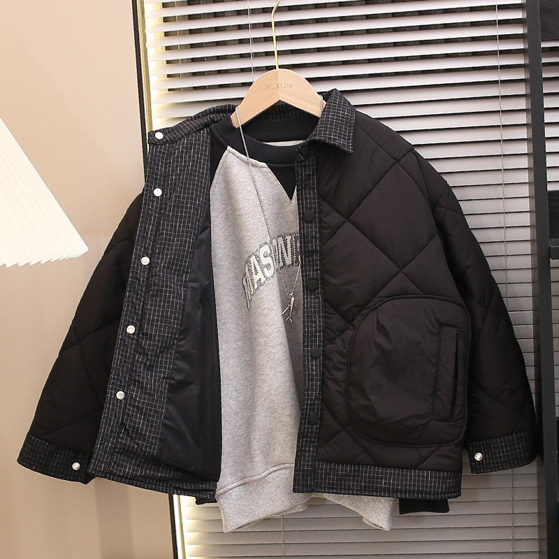 5男童棉衣2025新款6冬装7儿童9加厚12外套15岁帅气冬季宝宝棉服袄