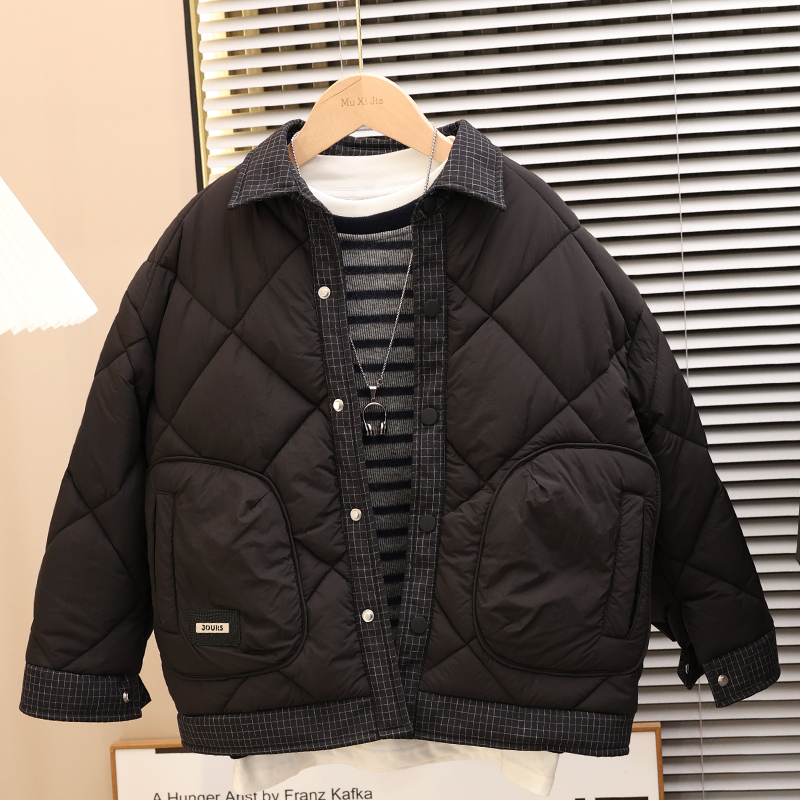 5儿童棉服6男童冬季加厚保暖外套10中大童装15岁男孩冬装棉衣袄潮