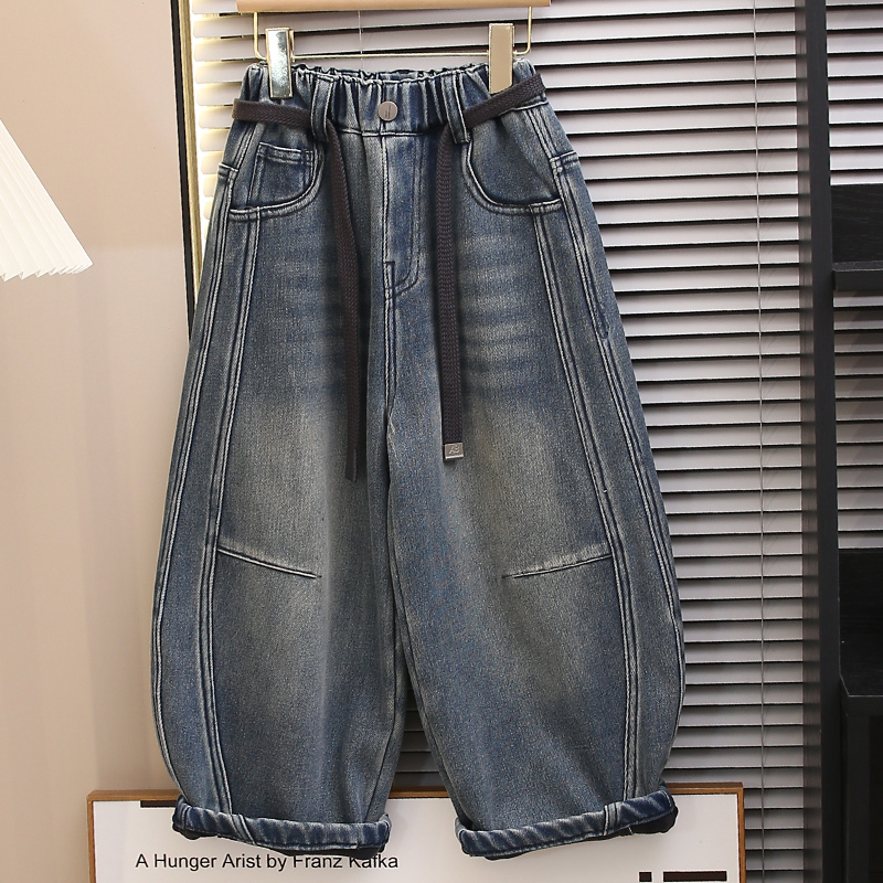 男童牛仔裤秋冬款2025新款