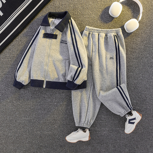 中童装男童春装套装2026年新款儿童13大童男孩15岁春秋洋气时髦潮