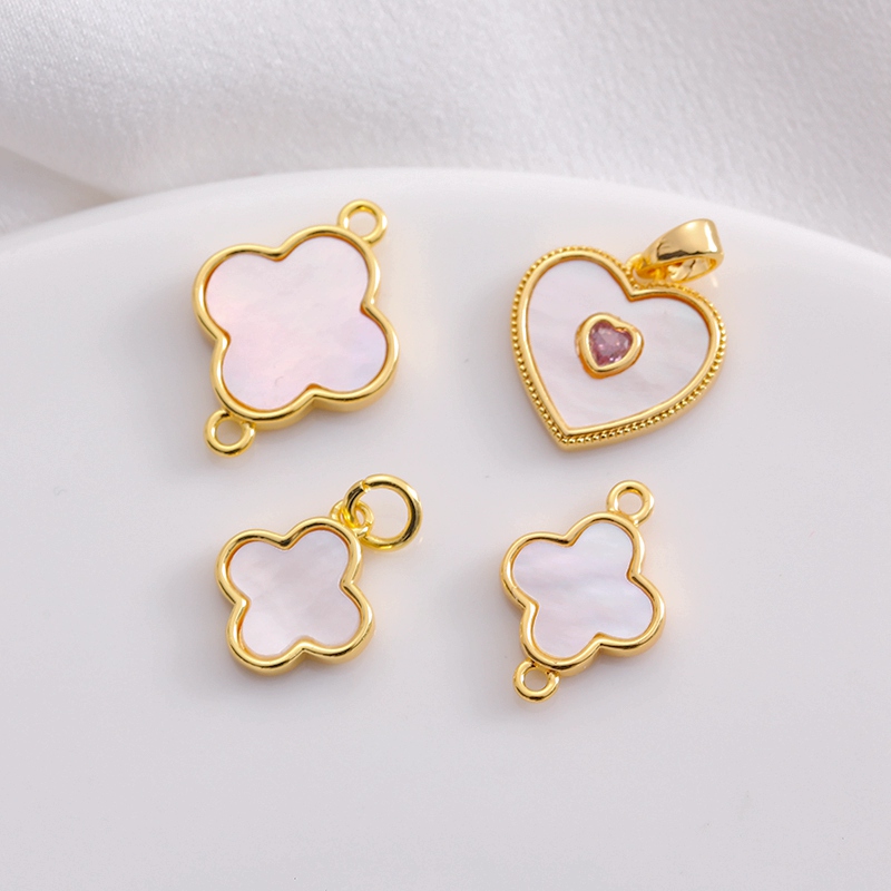 临兰铜包金镀金镶贝壳吊坠挂饰