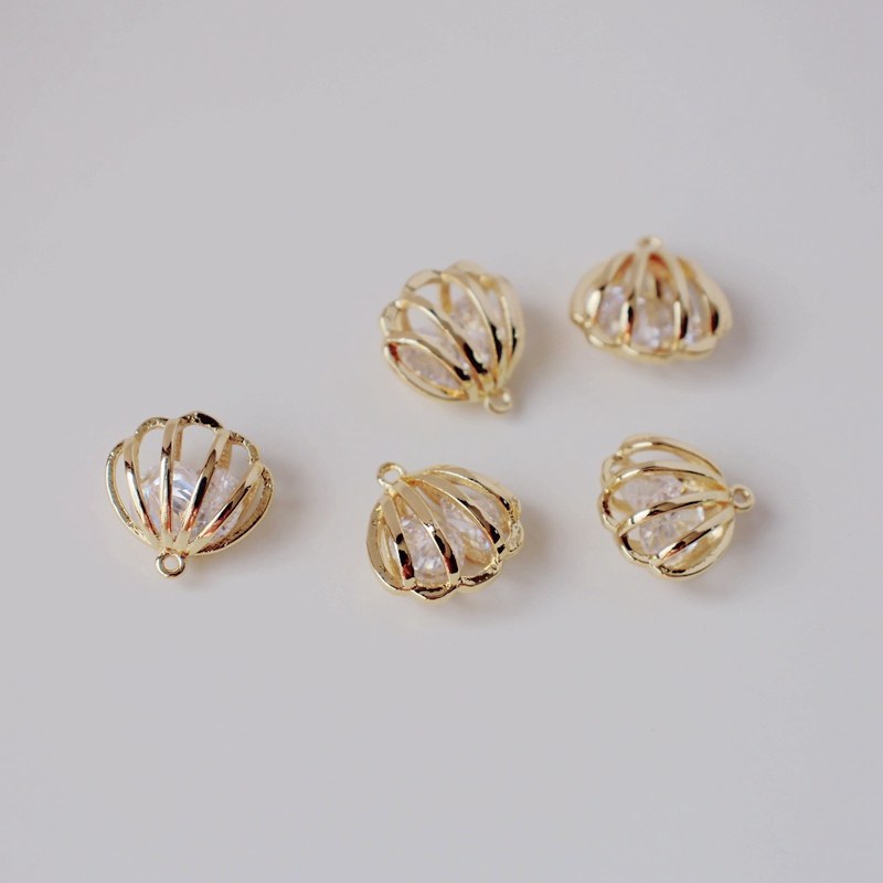 14K包金镀真金保色镂空贝壳夹锆石吊坠13mm制作手链项链挂饰材料,饰品/流行首饰/时尚饰品新,其他DIY饰品配件,淘宝优惠券,粉丝福利购,淘宝优惠卷