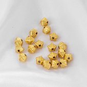 18K包金镀金保色古法仿金复古风菱形隔珠配珠6mm手工串珠diy材料