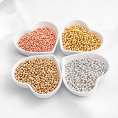 14K包金珠散珠保色隔珠18K银色白金色珠子diy手工串珠饰品配件