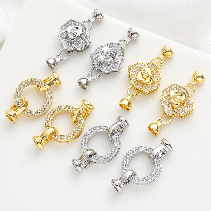 临兰锆石卡扣包金镀金卡扣