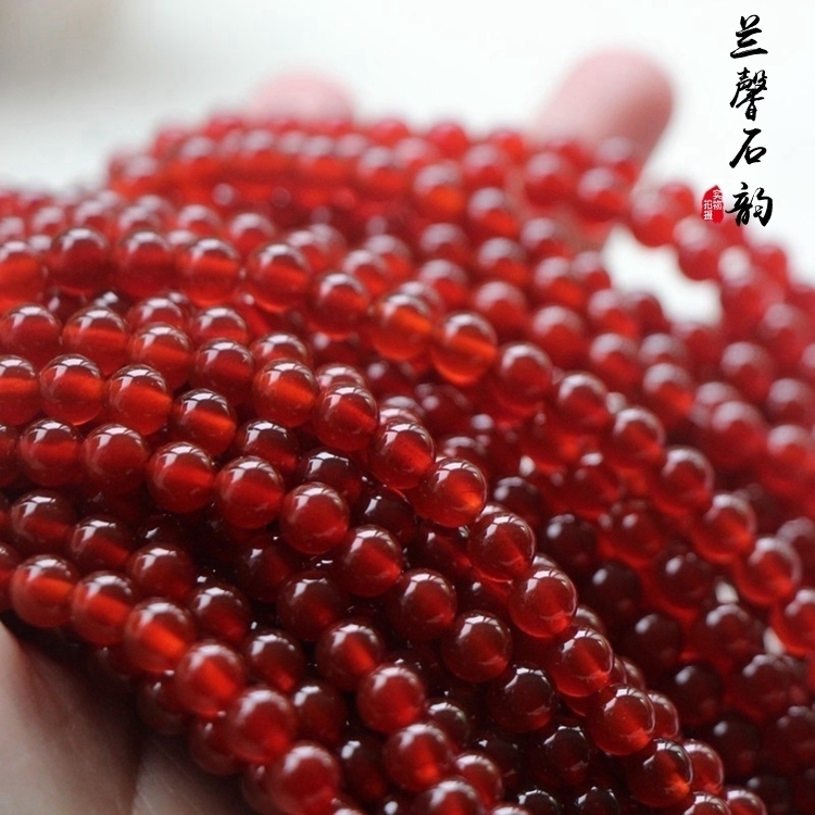 古风天然巴西a级红玛瑙手串散珠
